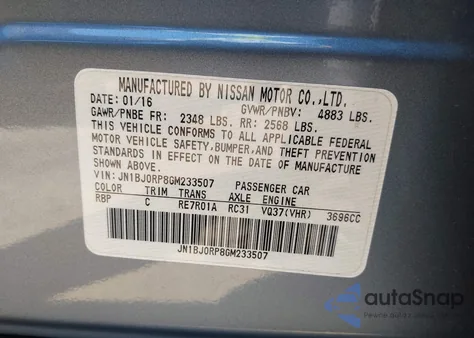 2016 Infiniti Qx50 from USA, damaged, VIN JN1BJ0RP8GM233507